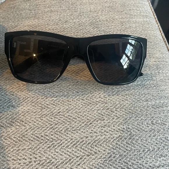 Versace Black Sunglasses with Gold Detail